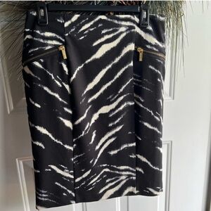 Michael Kors Zebra Print Skirt Size 8
